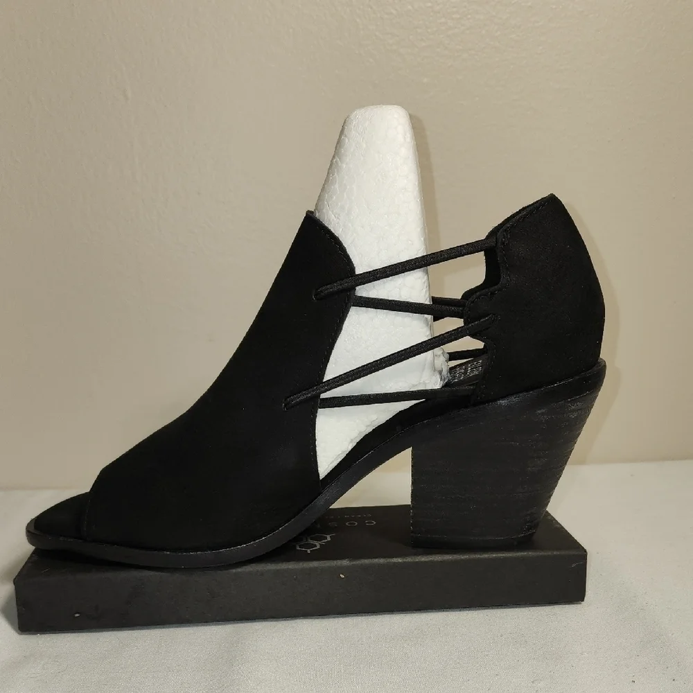 Eileen Fisher Black Block Heel Mules